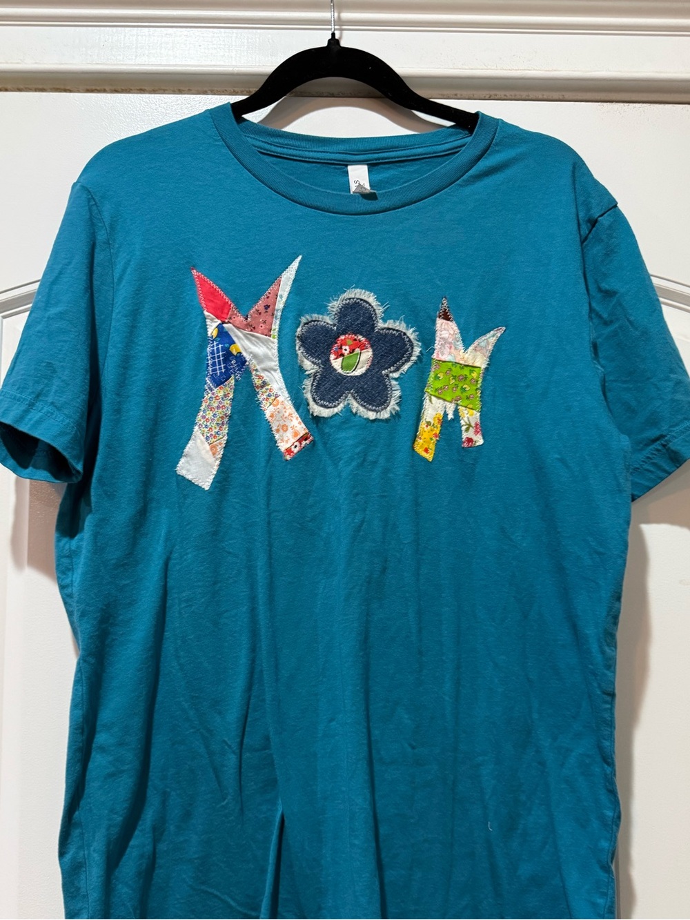 Bella Canvas Teal Girls' Short Sleeve Tee with Colorful Appliqué